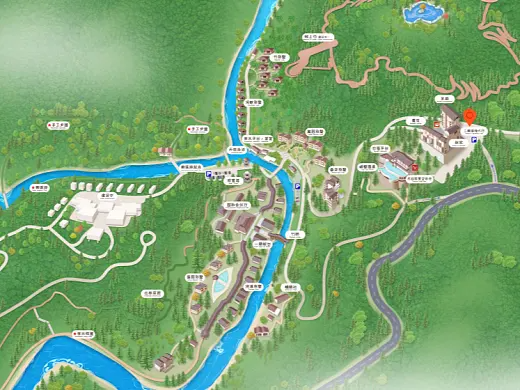 缙云结合景区手绘地图智慧导览和720全景技术，可以让景区更加“动”起来，为游客提供更加身临其境的导览体验。